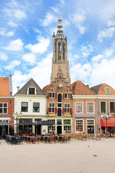 Plaza Central Holandesa Haarlem Holanda Países Bajos Plaza Ciudad Patrimonio Fotos de stock libres de derechos