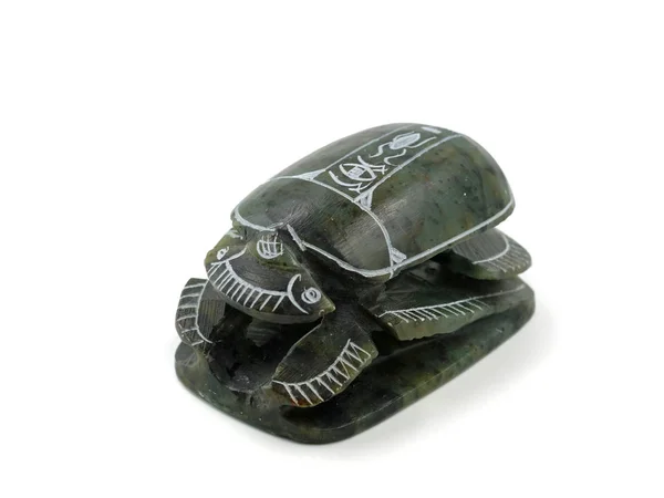 Beyaz arka plan üzerinde izole Mısır scarab kaymak gibi Hediyelik eşya