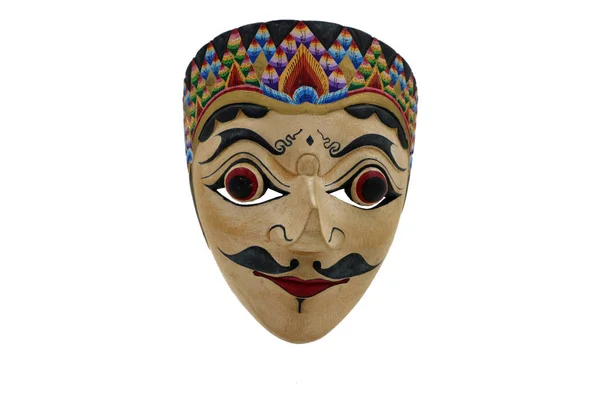 An Indonesian mask, topeng, maschera on white background — Stock Photo, Image