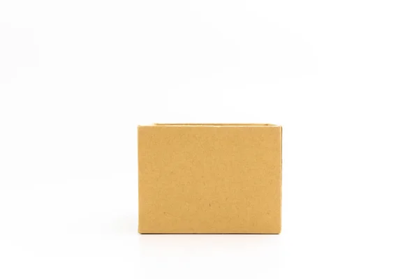 Brown Paper Box Isolated White Background — Stock Photo, Image