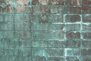 Işıltılı renk, arka plan duvar beton ile eski ve pis beton tuğla duvar.