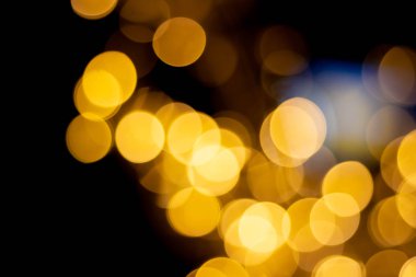 Gece sarı ışık bokeh