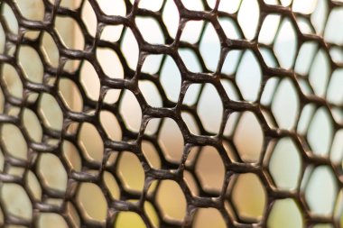 Sekizgen şeklindeki plastik ağın arkaplanı