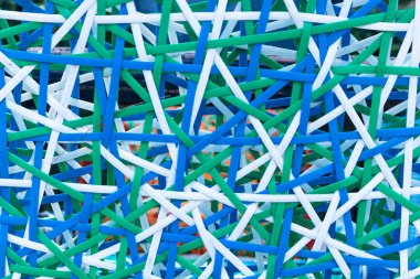 Değişken rattan çizgilerinin çeşitli renklerinin arkaplanı