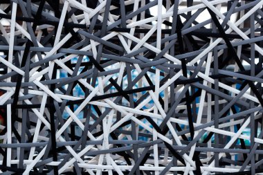 Değişken rattan çizgilerinin çeşitli renklerinin arkaplanı