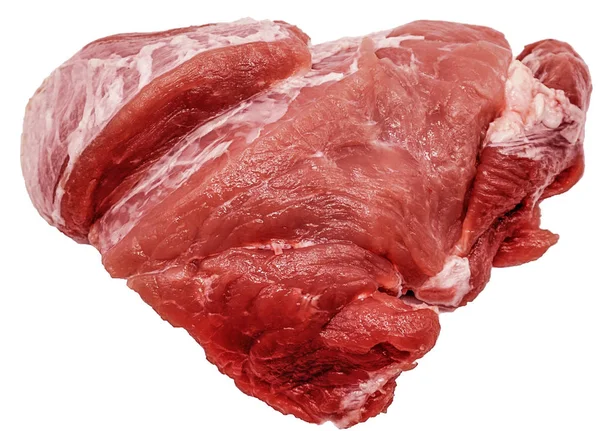 Färskt Rått Kött Isolerat Vit Bakgrund — Stockfoto