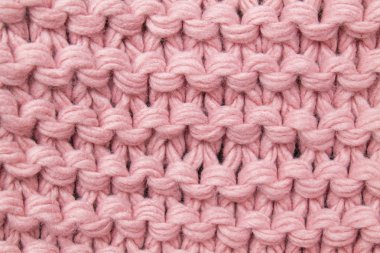 pembe örme kumaş, büyük örgü