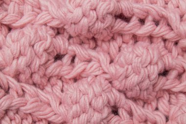 pembe örme kumaş, büyük örgü