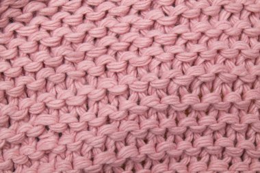 pembe örme kumaş, büyük örgü