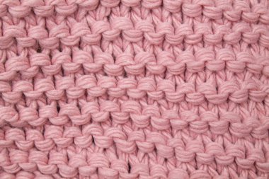 pembe örme kumaş, büyük örgü