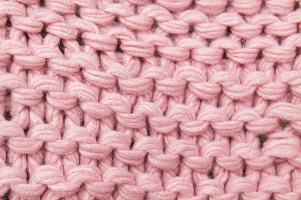 Knitting From Thick Soft Yarn Of Pink Color. Fragment Close-up. Textile  Background. Stock Photo, Picture and Royalty Free Image. Image 95849991.
