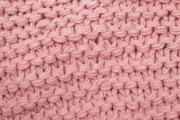 Розовое Трикотажное Полотно Большое Вязание — стоковое фото