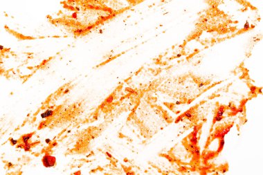 beyaz arka planda ketçap. kırmızı noktalar