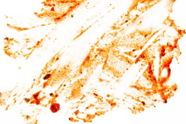 beyaz arka planda ketçap. kırmızı noktalar