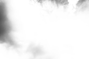 Beyaz bulutların üzerinde karanlık bir gökyüzü, tek renkli