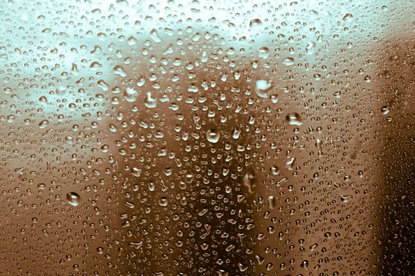 Regentropfen Auf Glas Kondensat — Stockfoto