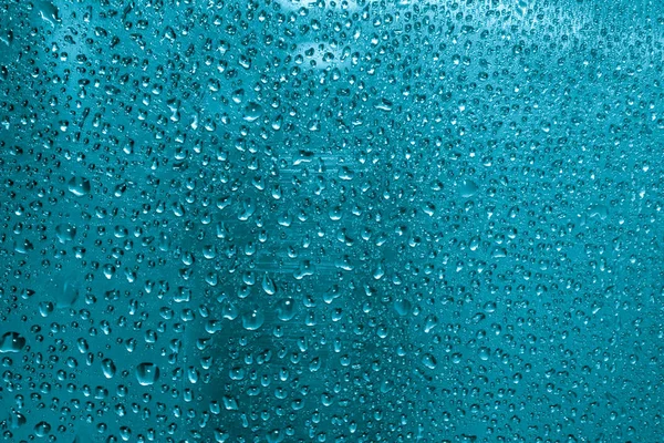 Капли Дождя Стекле Конденсат — стоковое фото