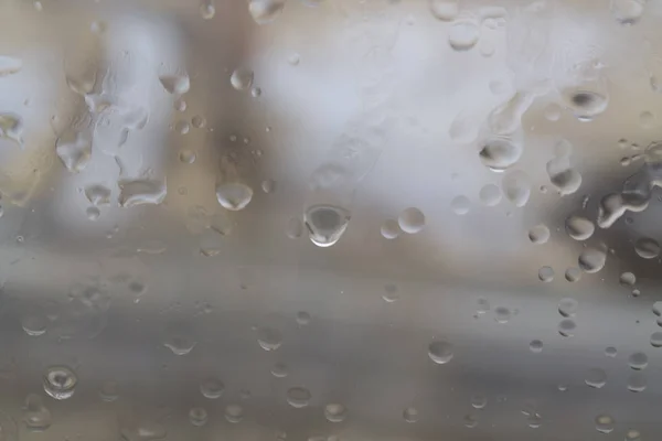 Капли Дождя Стекле — стоковое фото