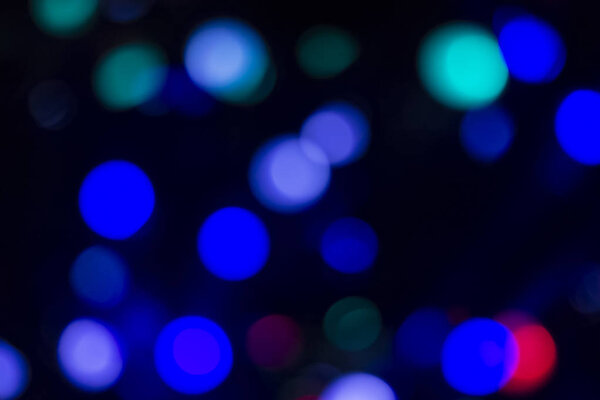 Abstract colorful defocused circular facula. Bokeh blurred color light can use background. new year bokeh defocus