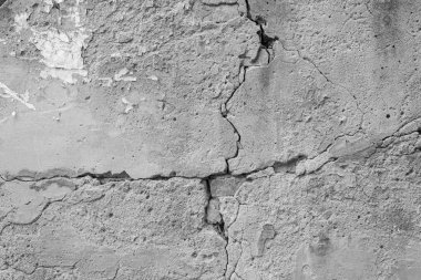 beton duvar dokusu, çatlaklar ile yırtık sıva, tasarımcılar için arka plan