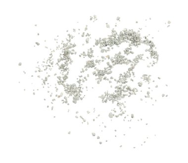 Gri küçük kayaların zemin dokusu izole edilmiş beyaz arkaplan. Siyah küçük yol taşı. Taş çakıl taşları, dikişsiz doku. Ezilmiş granit çakılların koyu arkaplanı, yakın plan. yığılan kil