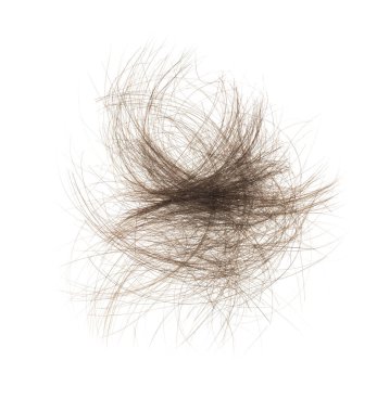 Beyaz arka planda saç tokası izole edilmiş. kabarık saç yakın plan.