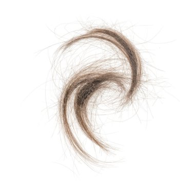 Beyaz arka planda saç tokası izole edilmiş. kabarık saç yakın plan.