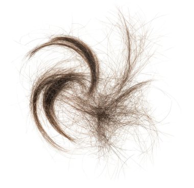 Beyaz arka planda saç tokası izole edilmiş. kabarık saç yakın plan.