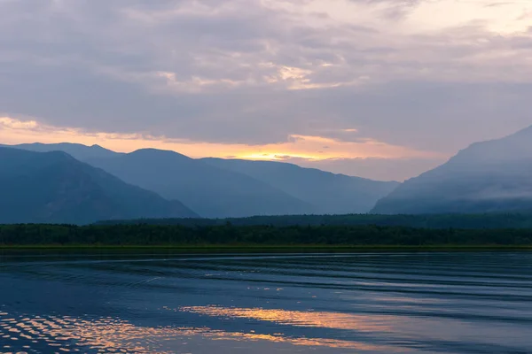Beautiful Mountain Summer Evening Landscape Lake Baikal — Stock Photo, Image