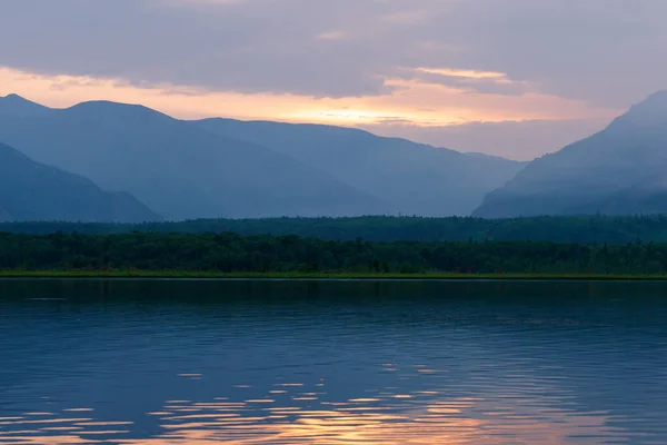 Beautiful Mountain Summer Evening Landscape Lake Baikal — Stock Photo, Image