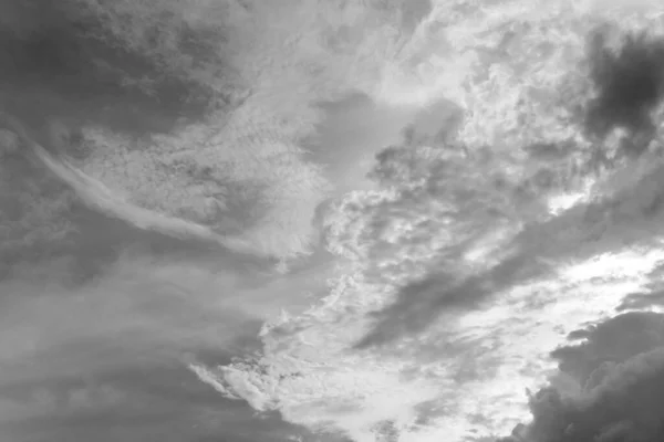 Black White Thunderstorm Dramatic Clouds Background Texture — Stock Photo, Image