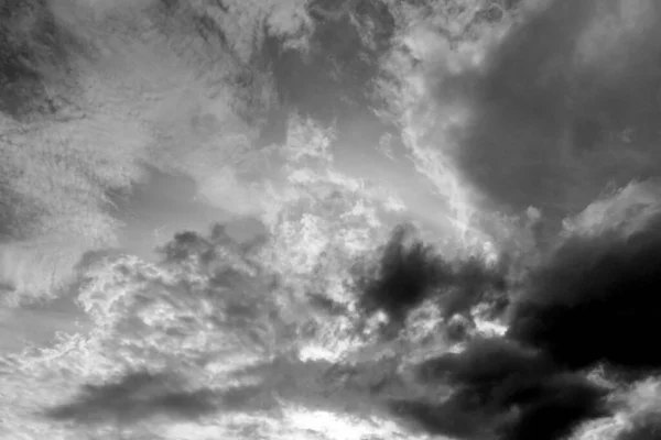 Blanco Negro Tormenta Dramática Nubes Fondo Textura —  Fotos de Stock