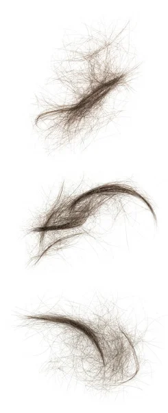 Beyaz Arka Planda Saç Tokası Izole Edilmiş Kolaj Tüyü Saç — Stok fotoğraf