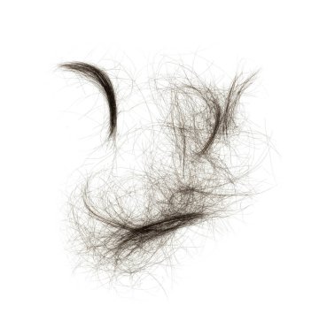 Beyaz arka planda saç tokası izole edilmiş. kabarık saç yakın plan.