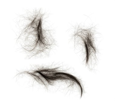 Beyaz arka planda saç tokası izole edilmiş. kabarık saç yakın plan.