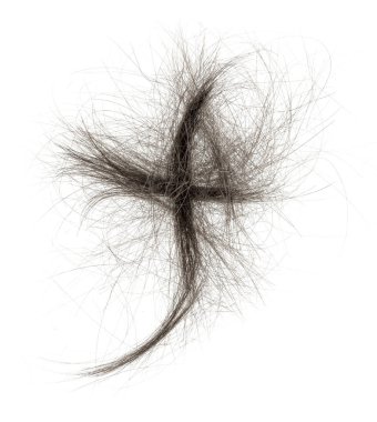 Beyaz arka planda saç tokası izole edilmiş. kabarık saç yakın plan.