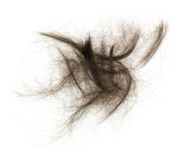 Beyaz arka planda saç tokası izole edilmiş. kabarık saç yakın plan.