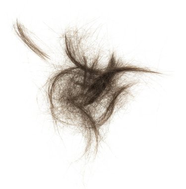 Beyaz arka planda saç tokası izole edilmiş. kabarık saç yakın plan.