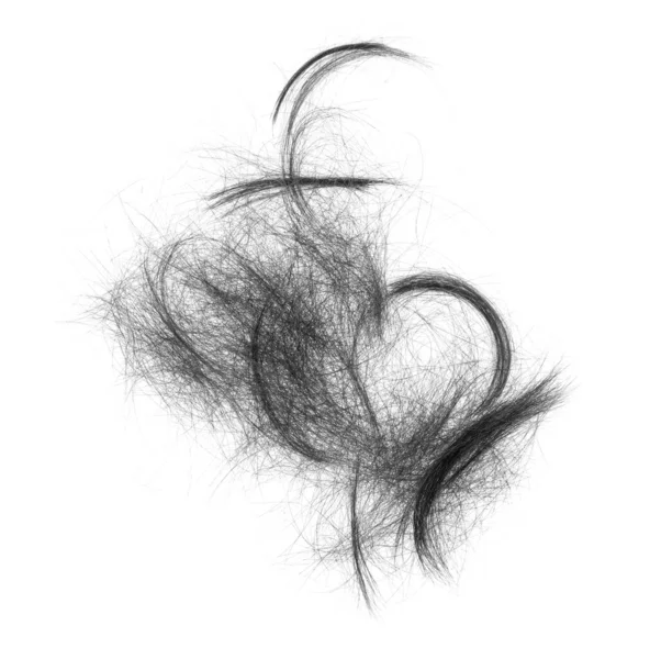 Pakiet Włosów Izolowany Białym Tle Kosmyk Włosów Zbliżenie — Zdjęcie stockowe