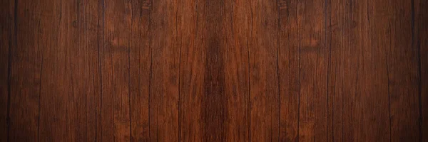 Seamless Dark Brown Wooden Board Texture Background Vignette — Stock Photo, Image