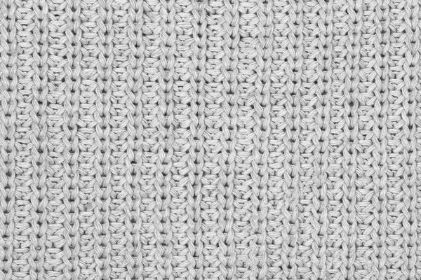 Fehér Természetes Textúra Kötött Gyapjú Textil Háttér Fehér Pamut Szövet — Stock Fotó