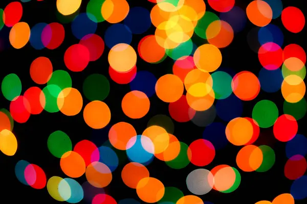 Abstract Colorful Defocused Circular Facula Bokeh Blurred Color Light Can — Stock Photo, Image