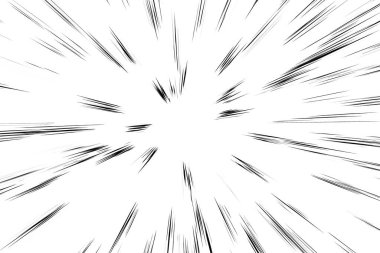 Beyaz arka planda Bokeh siyah çizgileri. Soyut ışık hızı hareket bulanık dokusu. Yıldız parçacığı veya uzay yolculuğu