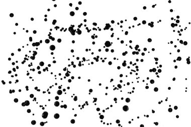 Beyaz arka planda siyah boya damlaları var.