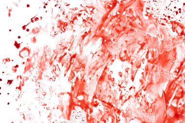 Beyaz arka planda kırmızı kan damlaları