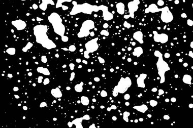 Siyah arkaplan, doku ve resimdeki beyaz soyut noktalar