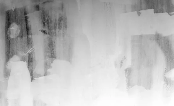 Siyah Beyaz Alçı Taşı Duvar Boya Arkaplan Dokusunu Kaplamıştı Duvar — Stok fotoğraf