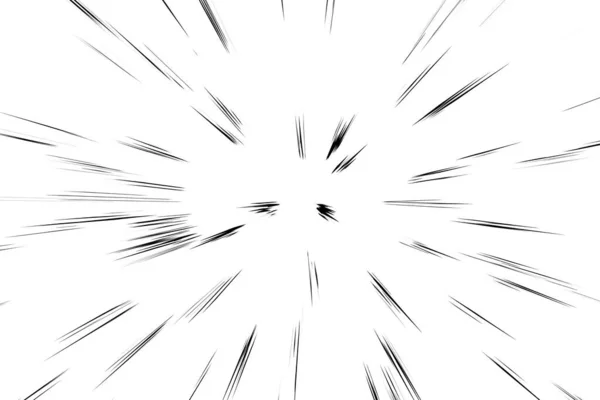 白色背景上的Bokeh黑线摘要闪光光速运动模糊纹理 恒星粒子或太空旅行 — 图库照片