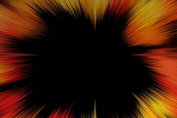 Bokeh Siyah Arka Planda Çok Renkli Çizgiler Soyutlama Hız Işığı — Stok fotoğraf