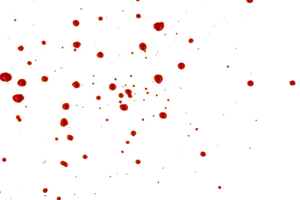 Красная Кровь Брызги Белом Фоне Текстура — стоковое фото